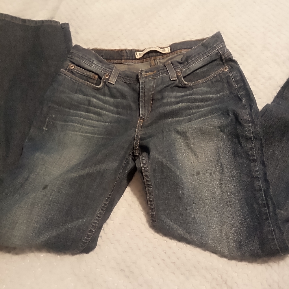 Express jeans bootcut worn one time size 5 like a dirty denim color